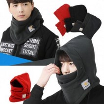 [마트999]후드넥워머 방한마스크 모자 털모자 목도리 융털양말