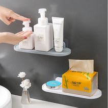 제이와이홀딩스 욕실 주방 다용도 부착식 모던 선반, 1개, 그레이