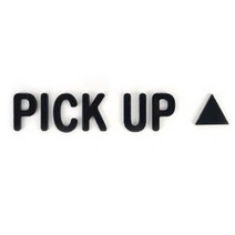 카페 부착식 아크릴 안내 글자 스카시 PICK UP 블랙