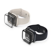 벨킨 애플워치 템퍼드 커브 강화유리 + 범퍼 케이스 44mm 45mm OVG004zz, 블랙