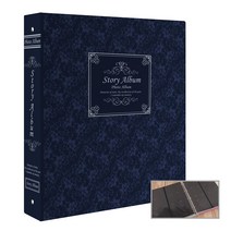 스토리앨범 3x5 흑지포켓 50매 앨범, 클래식 블루, 1개