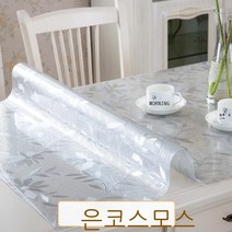 테이블매트 매트테이블 위 까는 고무매트 테이블다기 소프트가죽 화상방지 실리콘 열차단 바탕화면 투명 보호 ., T08-은화 1.5mm, C08-80*80cm