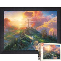 퍼즐피플 기독교 직소퍼즐 모음, 퍼즐유액 포함, 십자가 킨케이드 500피스 액자포함(우드블랙), 500p