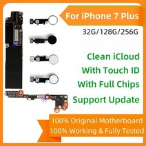 100% 원래 아이폰 7 플러스 마더 보드/아니 터치 id에 대 한 잠금 해제 Iphone7 플러스 메인 보드 플레이트, 05 128G Gold Touch ID