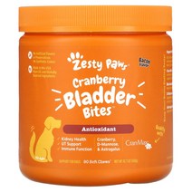 제스티파우 강아지 반려견 크랜베리 Cranberry Bladder Bites for Dogs Antioxidant All 연령대 Bacon 90 Soft Chews 12.7 360