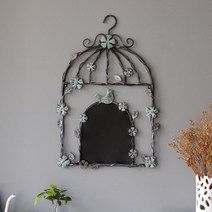 빈티지 버드 새장 벽장식(보드), 단품