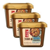 해찬들 그대로 된장찌개양념 450g x 3개 바지락 꽃게, 차돌 된장찌개 양념 x 3
