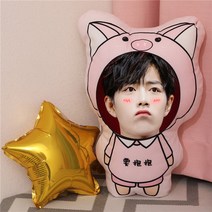 샤오잔 굿즈 캐릭터 쿠션 베게 스타 응원 선물 17종, 14, 30cm(단면)