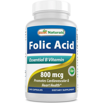 베스트 내추럴 천연 엽산 800mcg 240캡슐