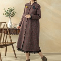 [디얼마미] 이중직 프릴 코트 원피스 미시옷 빅사이즈 엄마옷 중년 여성 마담
