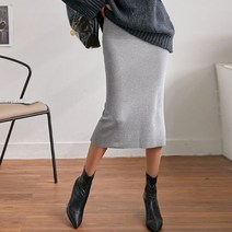 나크21 허리밴딩 뒷트임 니트 스커트 NK13-P-6