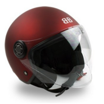 벤시Y2 배달헬멧 출퇴근헬멧 스쿠터 오토바이 헬멧 오픈페이스, L, 무광레드