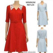 [미니멈] MD 트윙클 카라 브이넥 플레어원피스 MD MUBAWO6100