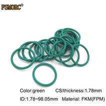 가스켓녹색 FKM o 링 ID1.78mm ~ 98.05mm 두께/CS 내유성 산 및 알칼리 씰링 개스킷 FPM o-링, 29 ID14.8x1.78mm  10pcs