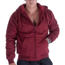 TanBridge 남성용 셰르파 안감 후드 집업 플러스 사이즈 따뜻한 플리스 후디 패딩 소매 및 골지 커프스 Dk.grey-105 바이오더, Wine-105 _4X-Large