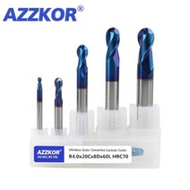 합금 코팅 텅스텐강 밀링 커터 공구 CNC 가공 Hrc70 볼 노즈 엔드밀 AZZKOR 탑 기계, 11 R2x8x4Dx100