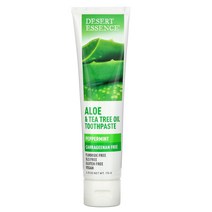 Desert Essence 알로에 티트리오일 치약 페퍼민트 176g(6 25oz)