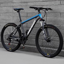 DK 산악자전거 MTB 변속자전거 디스크브레이크 ZXC005, 21속도, 탑 피팅 검정과 파랑 스포크 휠