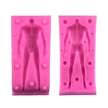 3d 남자 여자 인간의 동상 실리콘 금형 석고 점토 플라스틱 인체 금형 베이킹 퐁당 케이크 장식 도구, b145