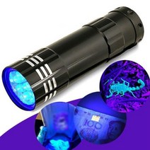 휴대용 UV랜턴 9LED 자외선랜턴 형광물질 검출기, 1개