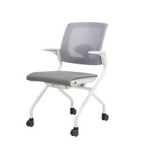 CNS T50 서울대의자 사무용 회의실용 학원용 독서실용 화이트 접이식의자, 고정형, 스카이블루, 유