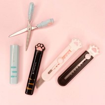 [맙소사잡화점] 고양이 젤리 발바닥 휴대용 미니 가위, 민트