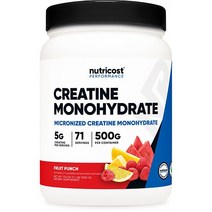 뉴트리코스트 크레아틴 모노 하이드레이트 분말 파우더 풀룻 펀치 500g Sucralose