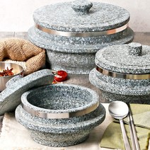 국산 곱돌 돌솥 뚝배기 냄비 밥 가마솥 미니 가정용 비빔밥 돌 그릇, 34-돌솥 나무받침 8호 22cm전용