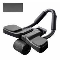 COBOTOR AB슬라이드 복근운동 기구 저소음 + 무릎보호패드 블랙 실버 퍼플, 카운트버전