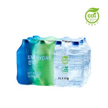 산수음료 에브리데이 산수 생수 (1L x36병 ECO-PET/무라벨 먹는샘물)