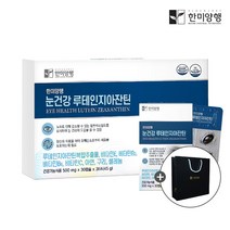 한미양행 루테인 지아잔틴 눈 건강 시력보호 마리골드꽃 비타민 E 비타민B2 비타민C 아연 구리 셀렌 영양제 선물세트 (500mg x 30캡슐 x 3박스)+쇼핑백 포함, 단품, 단품