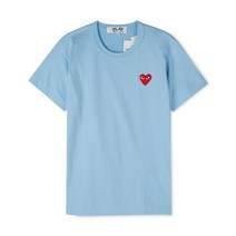 꼼데가르송 여성 하트 와펜 블루 반팔티 AZ T271 051 1