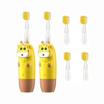 전동칫솔 다채로운 색상 LED 스마트 소닉 전동 칫솔 3-12 세 용 스마트 타이머 브러시 헤드 선물, 06 빨간