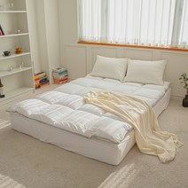 프리미엄 고밀도 양면 볼륨 밴딩토퍼 (SS/Q/K), 화이트