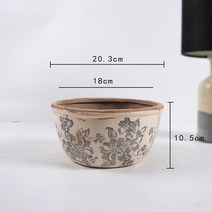 도자기화분 빈티지 레트로 엔틱 고급 럭셔리 흔하지않은 원예 북유럽 분갈이 인테리어 플랜, M, 1개
