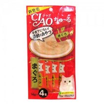 고양이 간식 영양식 이나바 챠오 츄루 파우치 4p 참치, 이나바 챠오 츄루 파우치 14g 4p 참치