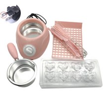 퐁듀 만들기 냄비 멜터 스테인레스 스틸 전기 기계 도구 T21C 초콜릿 치즈, 03 Pink-US