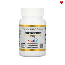 CGN 캘리포니아 골드 뉴트리션 아스타잔틴 Astalif 아이슬란드산 12mg 30정, 1개