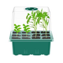12구높은뚜껑트레이 모종 파종 다육 씨앗 포트 발아, 그린