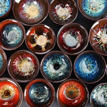 리 리젠잔 가마 변두리 컵 세라믹 차잔 모래 금잔 마스터 컵 한 잔 차 세트 차 그릇 맛 컵 투구 컵, 두 개 중 하나