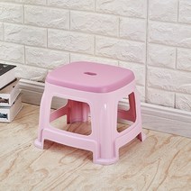미끄럼 방지 플라스틱 의자 높은 의자 욕실 의자 야외용 간이 스툴, 소형 다크 핑크 [높이 22.5cm]