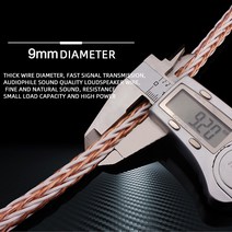 스피커케이블 스피커선 오디오케이블Hifi 스피커 케이블 8TC 7N OCC 9mm 순수 구리 하이엔드 오디오 와이어, 01 WHITE_03 10m