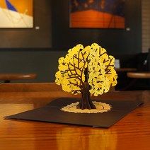 3D 입체카드 생일선물 여자친구 기념일 선물 여친선물 예쁜 편지지, 20.은행나무(대), 1개