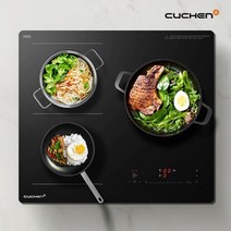 [본사직영] 쿠첸 ALL IH 3구 인덕션 CIR-O2IH33FLBIA 프리스탠딩, 없음