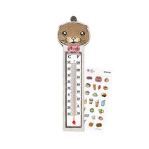 온도계 만들기 키트 스티커 세트 동물 캐릭터 애니멀 벽걸이 diy 꾸미기 재료 유아 어린이 초등 돌봄 교실, 수달(스티커증정)