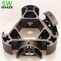 [해외] SWMAKER 모든 금속 3D KOSSEL 프린터 알루미늄 합금 델타 앵글 코너 키트 KOSSEL CORNER KIT, Gold