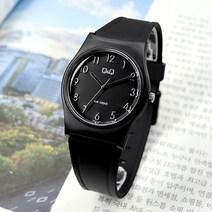 큐앤큐 VP34J-073Y 남녀공용 저소음 블랙 수능 시계