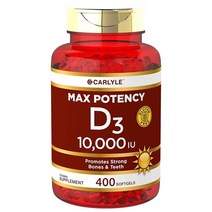 Carlyle Max Potency D3 10000 IU 칼라일 맥스 포텐시 비타민 D3 소프트겔 400정, 개