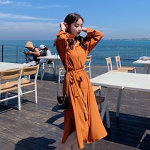 위위브렌 심플 롱 긴팔 원피스 여성 데일리