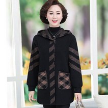 POMTOR 40 50대 엄마옷 가을 겨울옷 빅사이즈 여성 모직 코트